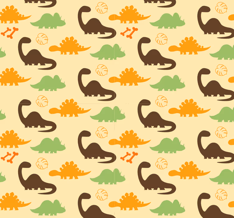 Beige background dinosaur roller blind - TenStickers