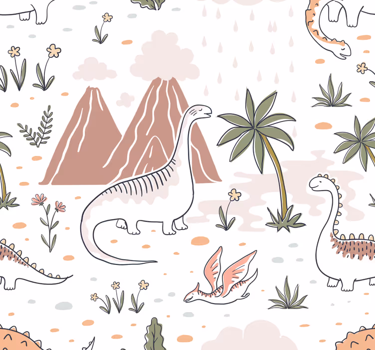 Nordic style dinosaur roller blind - TenStickers
