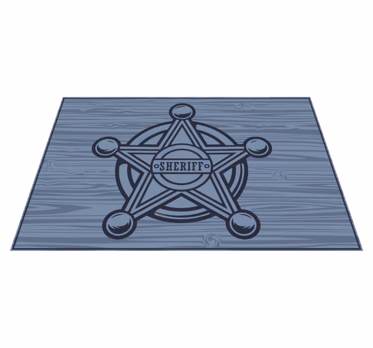 Personalisable placemat sheriff star badge - TenStickers