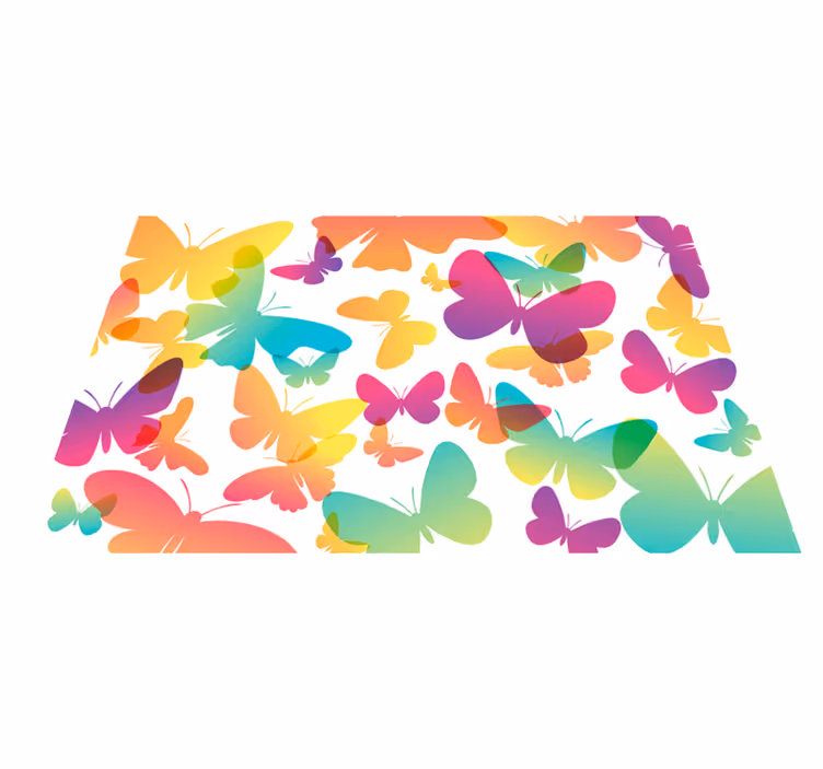 Children placemat with colorful butterfly design - TenStickers
