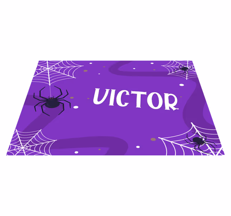 Halloween placemat spooky spider webs design - TenStickers