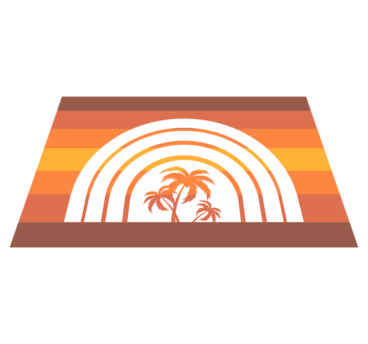 Modern placemat retro sunset arches - TenStickers