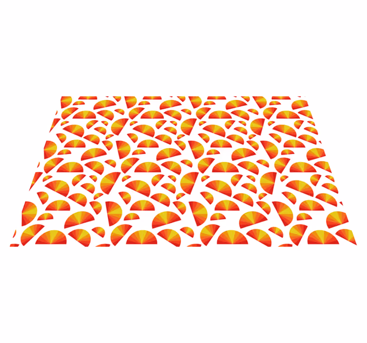 Vintage Sunset pattern 70's sun placemats - TenStickers