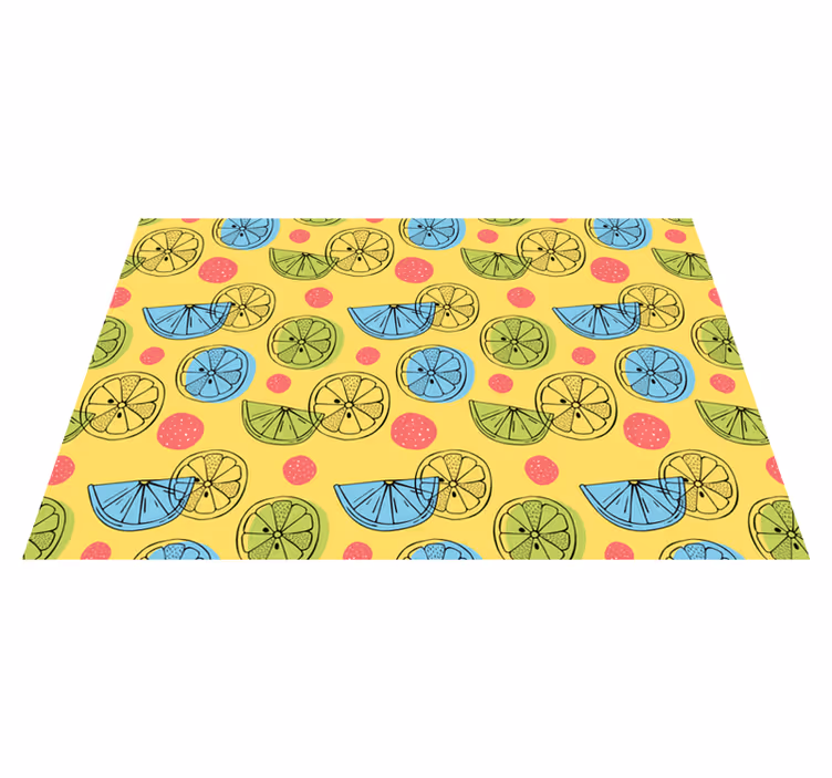 Pink spot Lemon citrus placemats - TenStickers