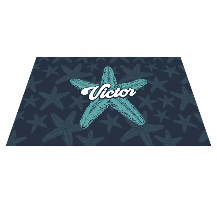 Personalisable placemat starfish personalised accent - TenStickers
