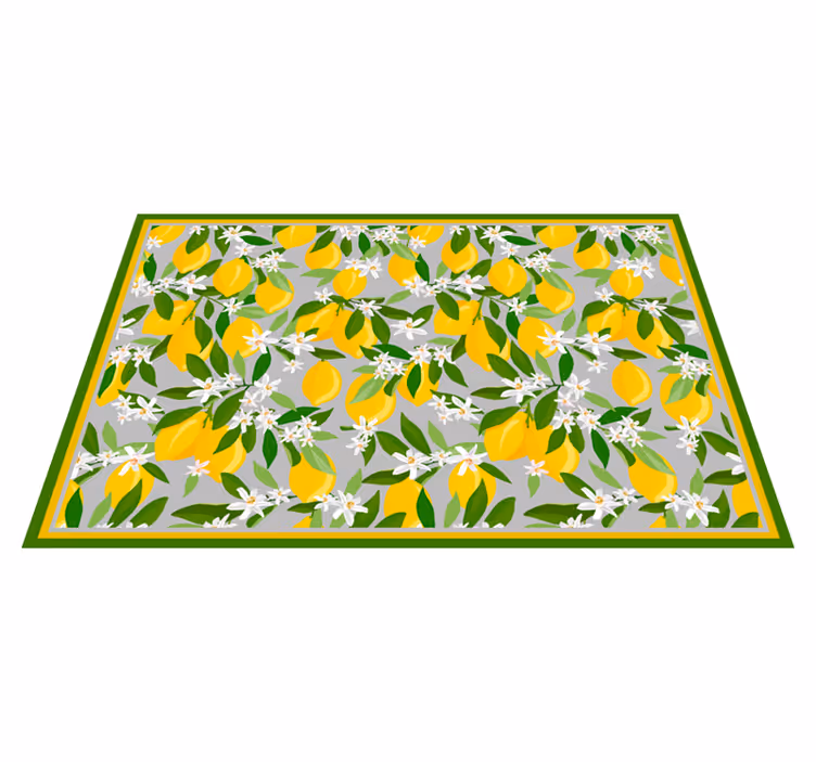 Original placemat lemon floral design - TenStickers