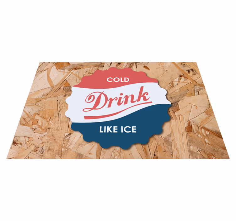 Retro drink soda placemat original placemats - TenStickers
