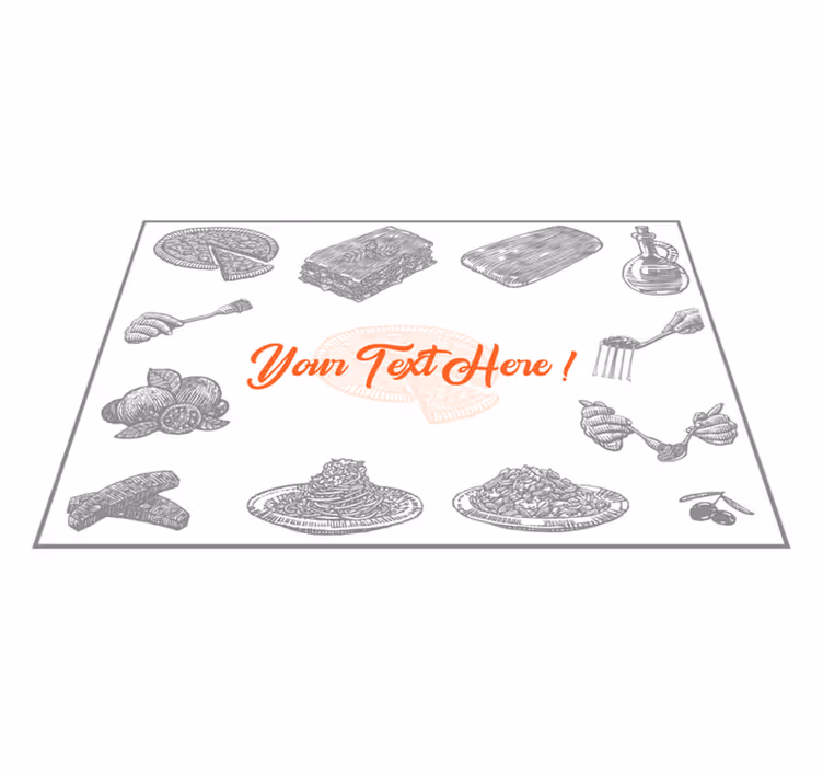 Original placemat food illustration design - TenStickers