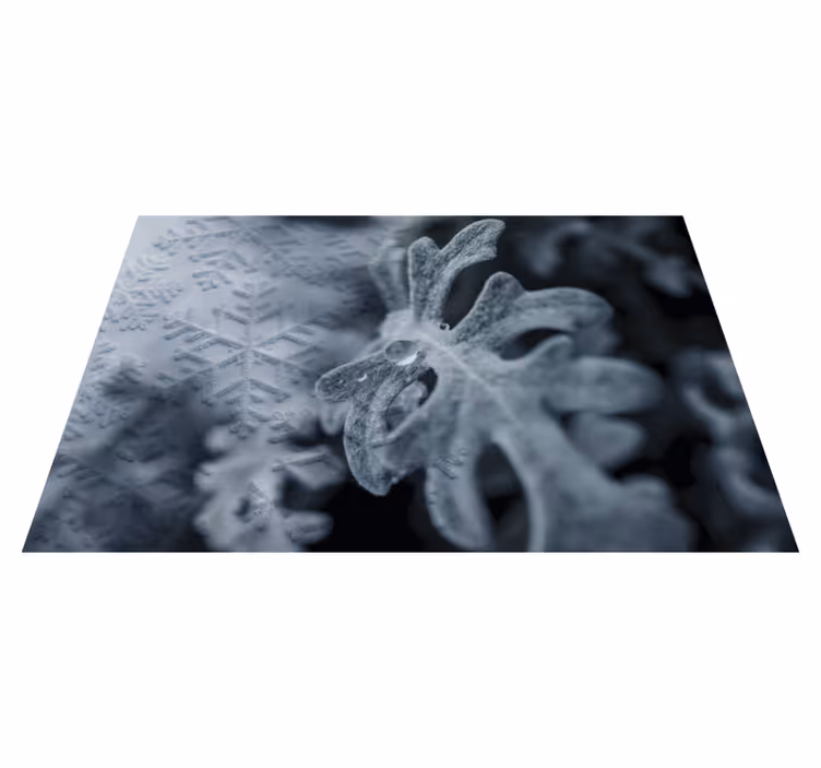 Placemat with elegant snowflake patterns - TenStickers