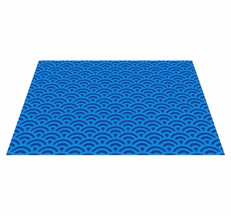 Blue japanese wave original placemats - TenStickers