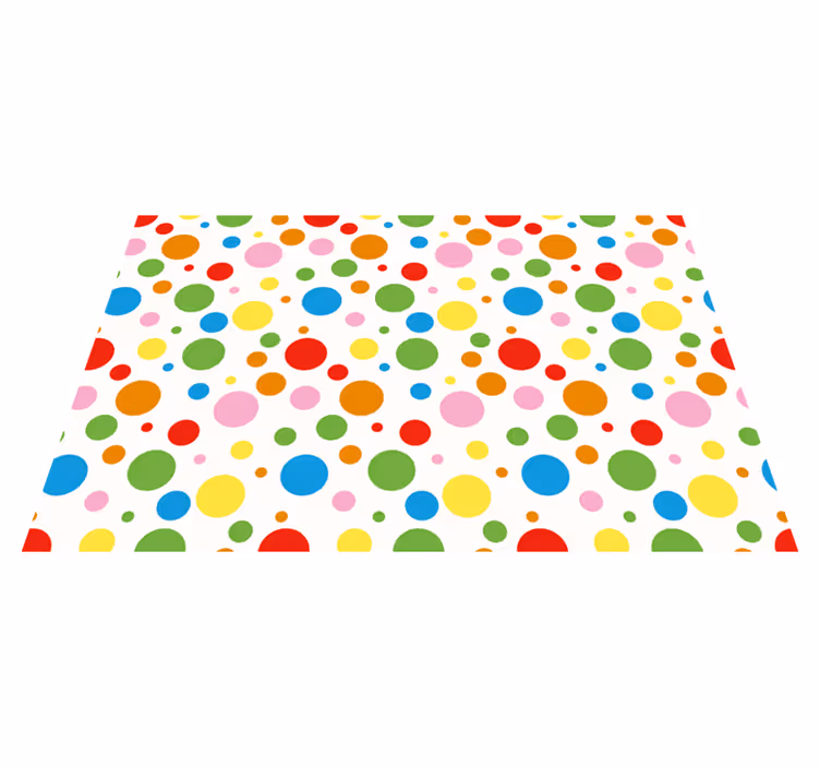 Children placemat colorful polka dots - TenStickers