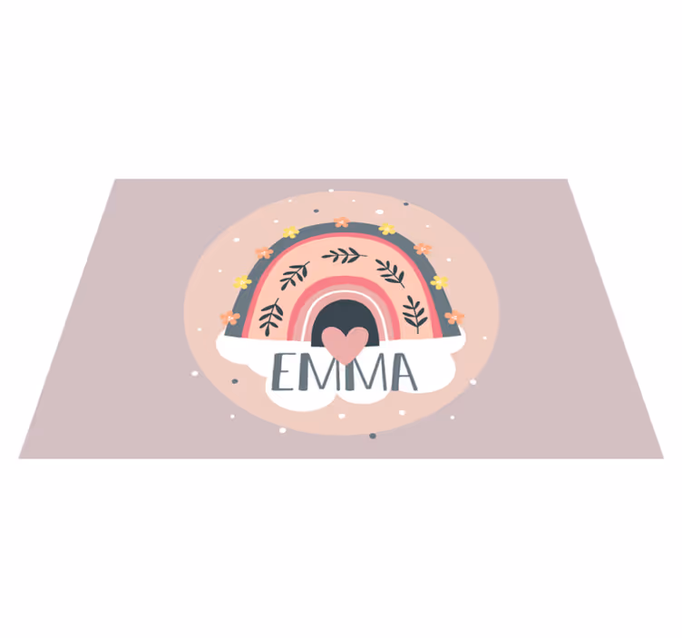 Rainbow with names for Personalised placemats - TenStickers