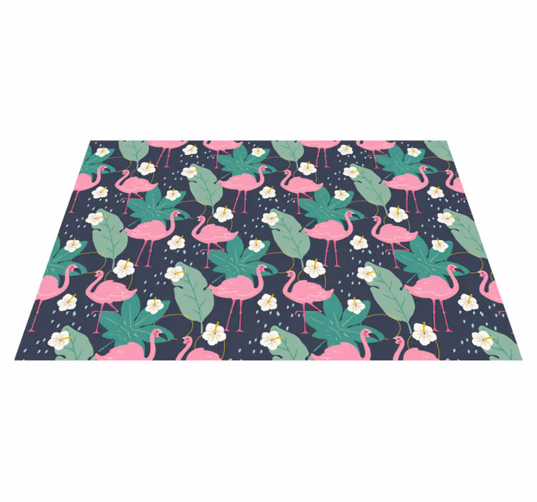 Original placemat flamingo leaf design - TenStickers