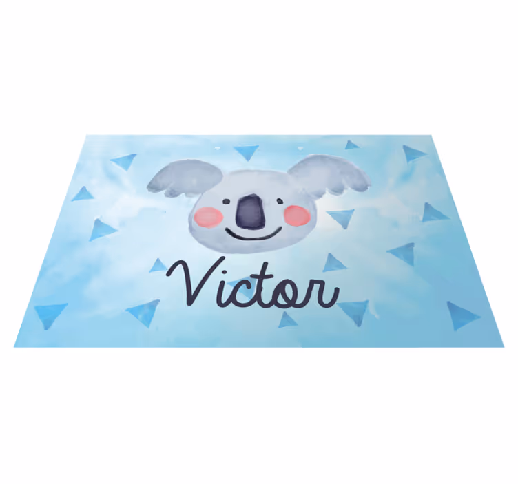 For kids koala with name Personalised placemats - TenStickers