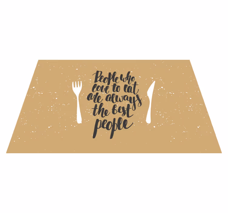 Placemat with quote forks and sayings - TenStickers
