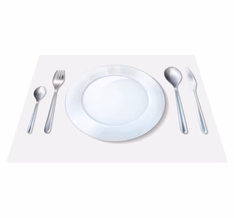 Modern placemat for elegant dining setup - TenStickers