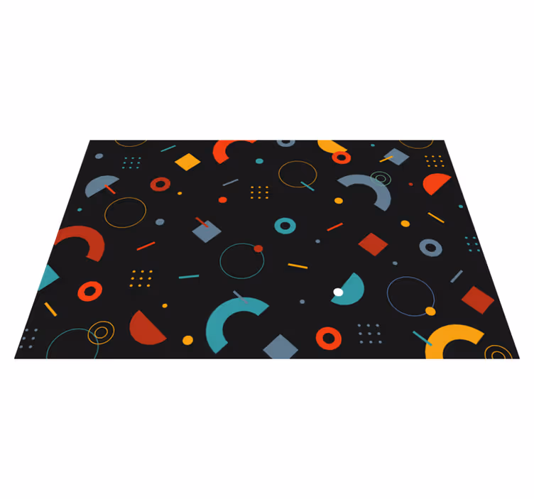 Modern placemat with colorful geometric design - TenStickers