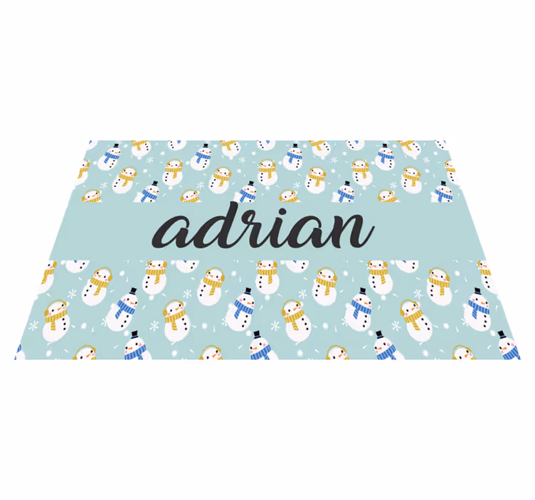 Christmas placemat snowman custom design - TenStickers