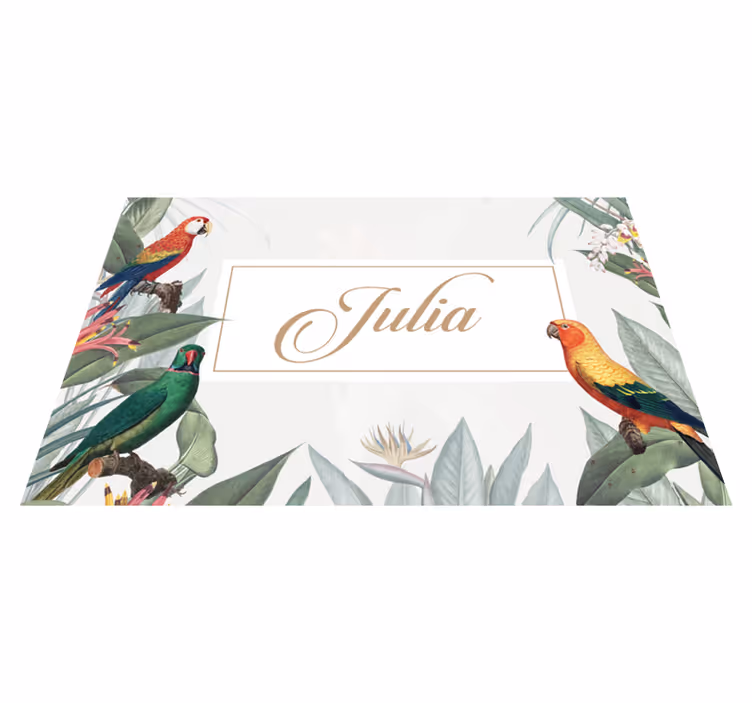 Personalisable placemat elegant name placement - TenStickers