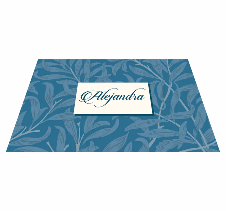 Personalisable placemat with elegant leaf design - TenStickers