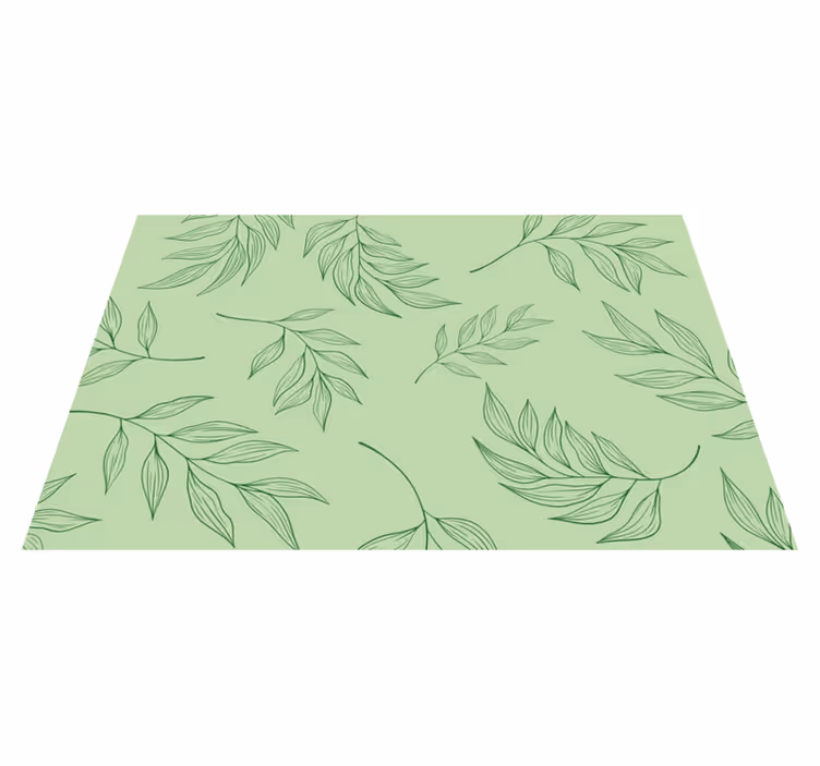 Placemat with elegant leaf patterns - TenStickers