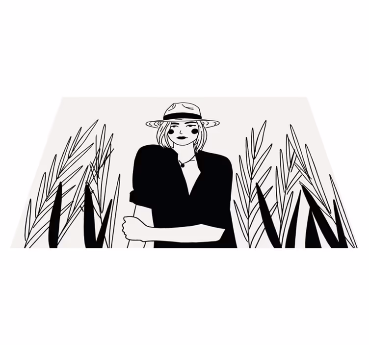 Black and white portrait original placemats - TenStickers