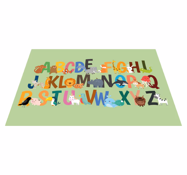 Children placemat animal alphabet display - TenStickers