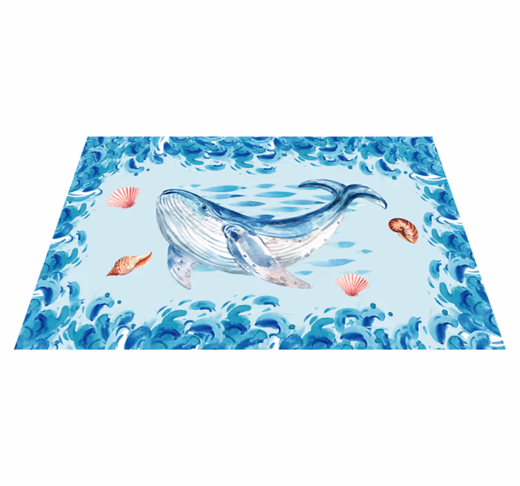 Original placemat whale ocean design - TenStickers
