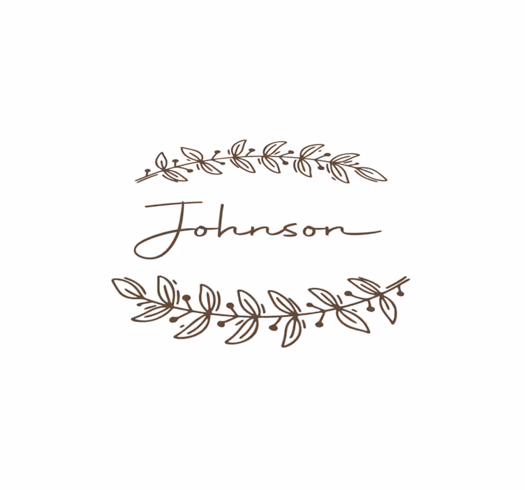 Family member name Personalised placemats - TenStickers