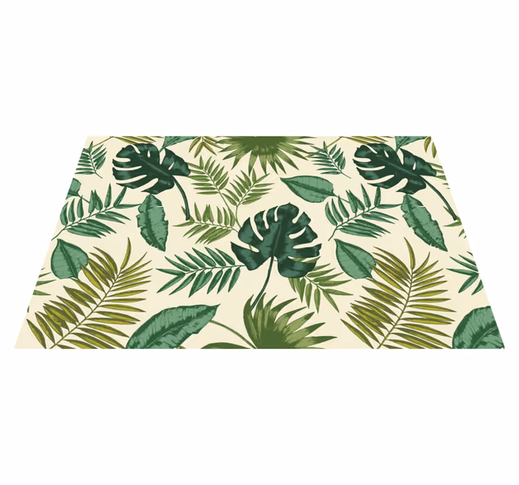 Placemat with leafy tropical design - TenStickers
