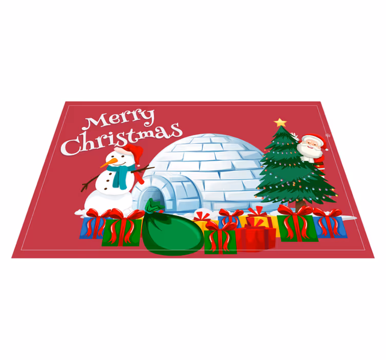 Christmas placemat festive holiday scene - TenStickers