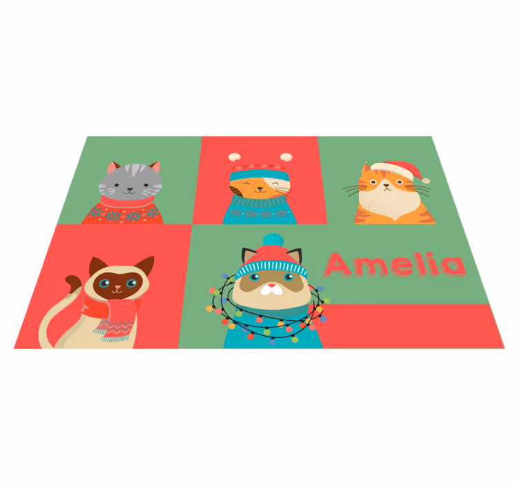 Children placemat cute cartoon cats - TenStickers