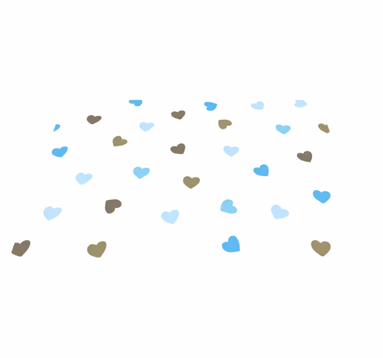 Original placemat colorful heart design - TenStickers
