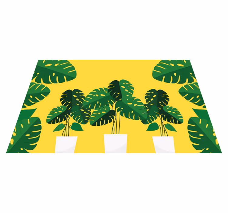 Modern placemat with vibrant leafy design - TenStickers