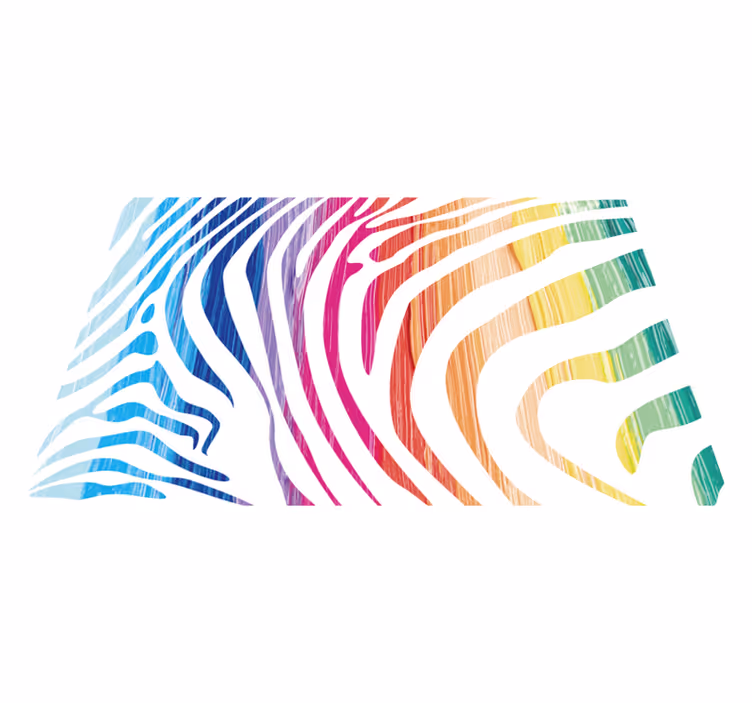 Colourful Zebra Print textured placemats - TenStickers