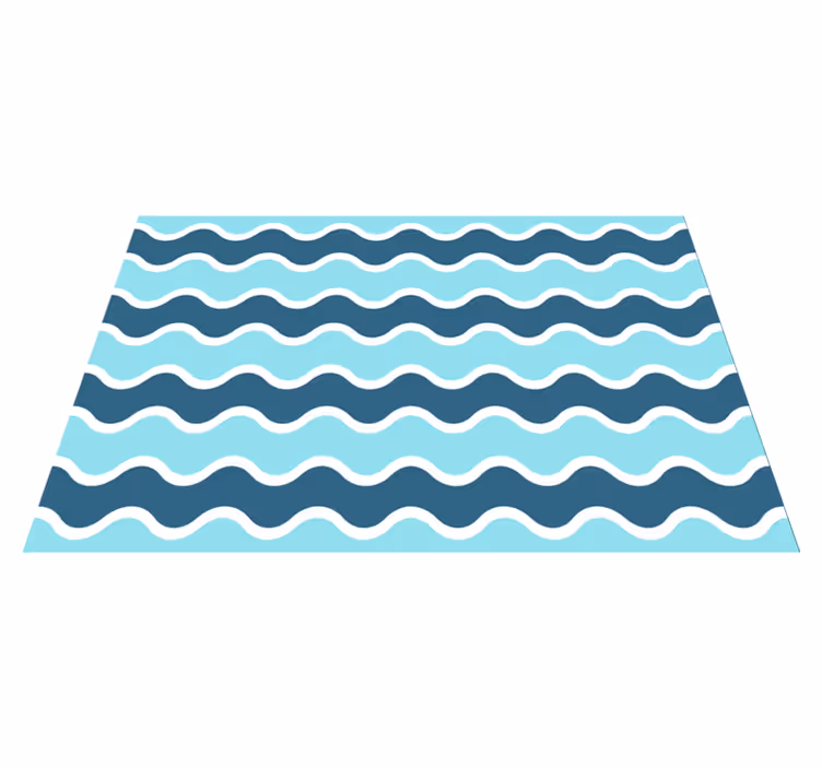 Modern placemat with wavy line design - TenStickers