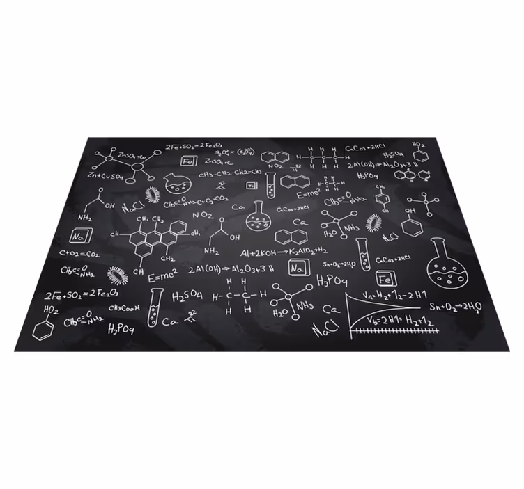 Original placemat chemical equation design - TenStickers