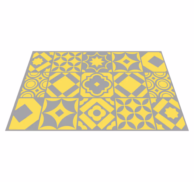 Placemat with geometric pattern tiles - TenStickers