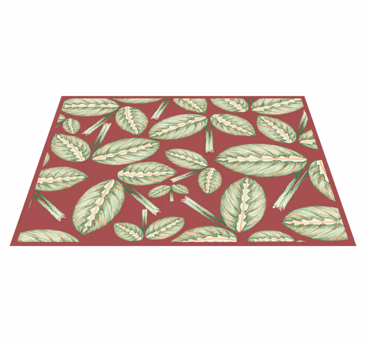 Original placemat leaf design arrangement - TenStickers