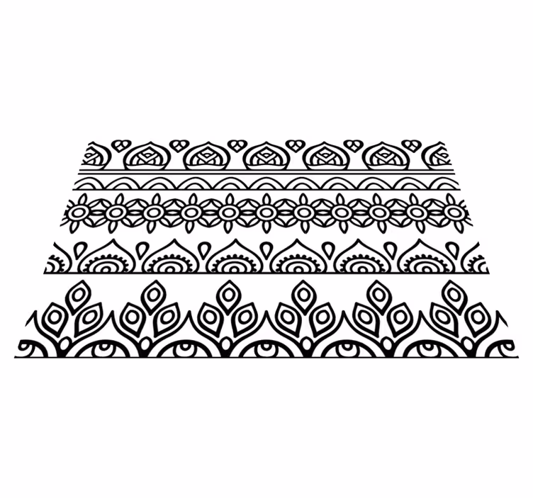 Black and white mandala elegant placemats - TenStickers