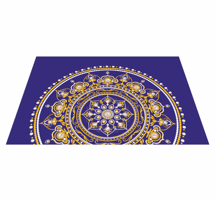 Original placemat intricate golden mandala - TenStickers