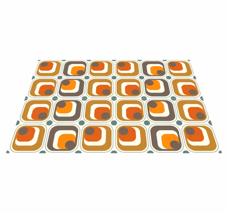 Modern placemat retro patterned squares - TenStickers