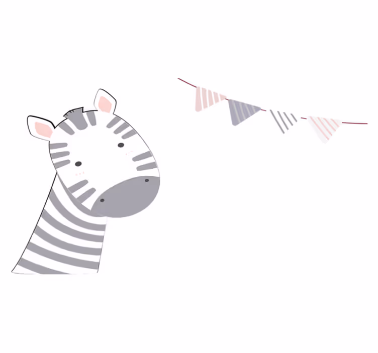 Birthday giraffe in pink children placemats - TenStickers