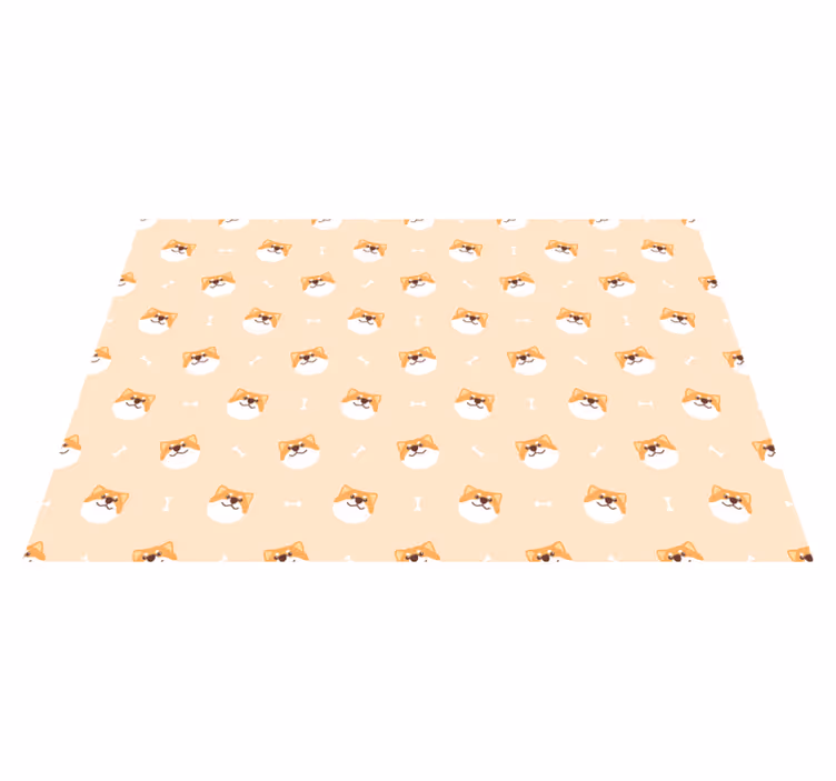Cheerful dog faces children placemat - TenStickers