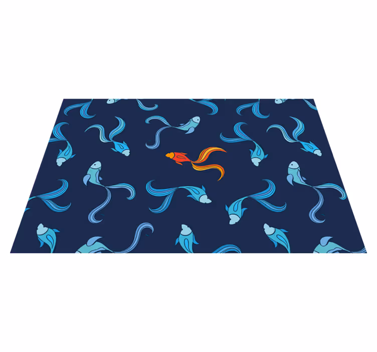 One in a thousand orange fish modern placemats - TenStickers