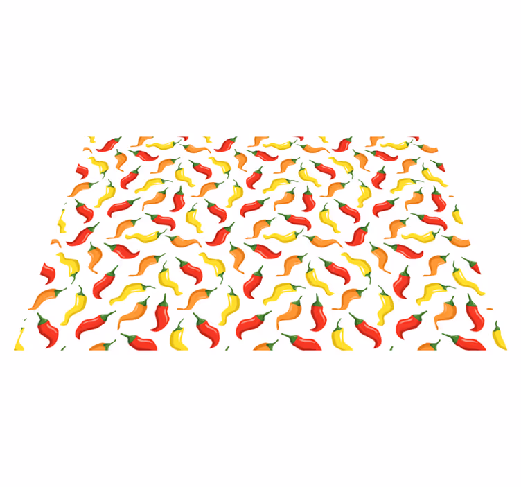 Original placemat colorful chili peppers design - TenStickers