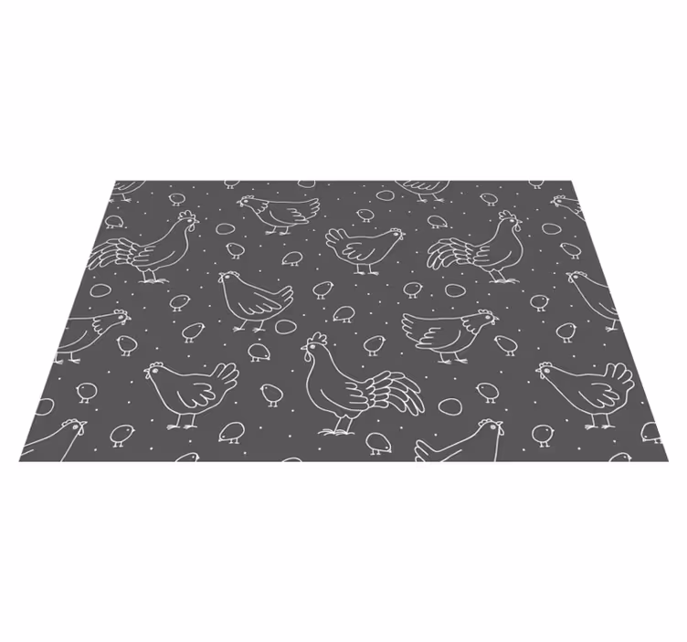 Original placemat charming hen bowl - TenStickers