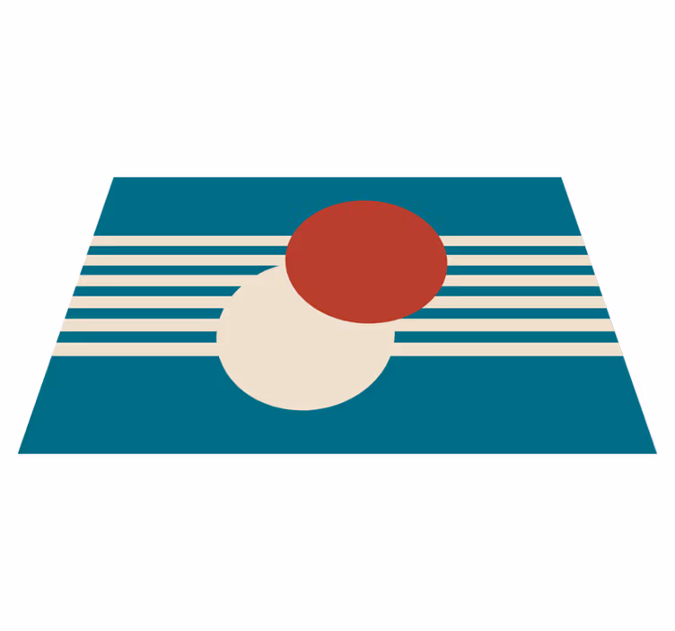 Modern placemat with abstract colorful shapes - TenStickers