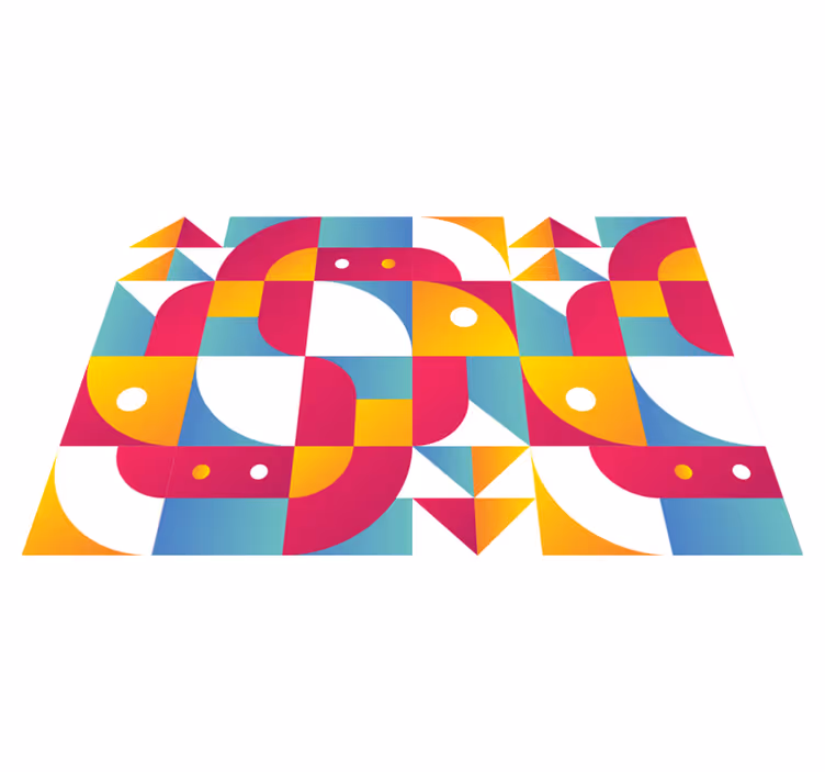 Modern placemat with bold geometric patterns - TenStickers