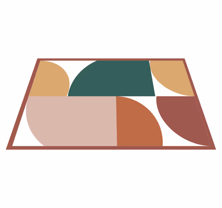 Modern placemat geometric color segments - TenStickers
